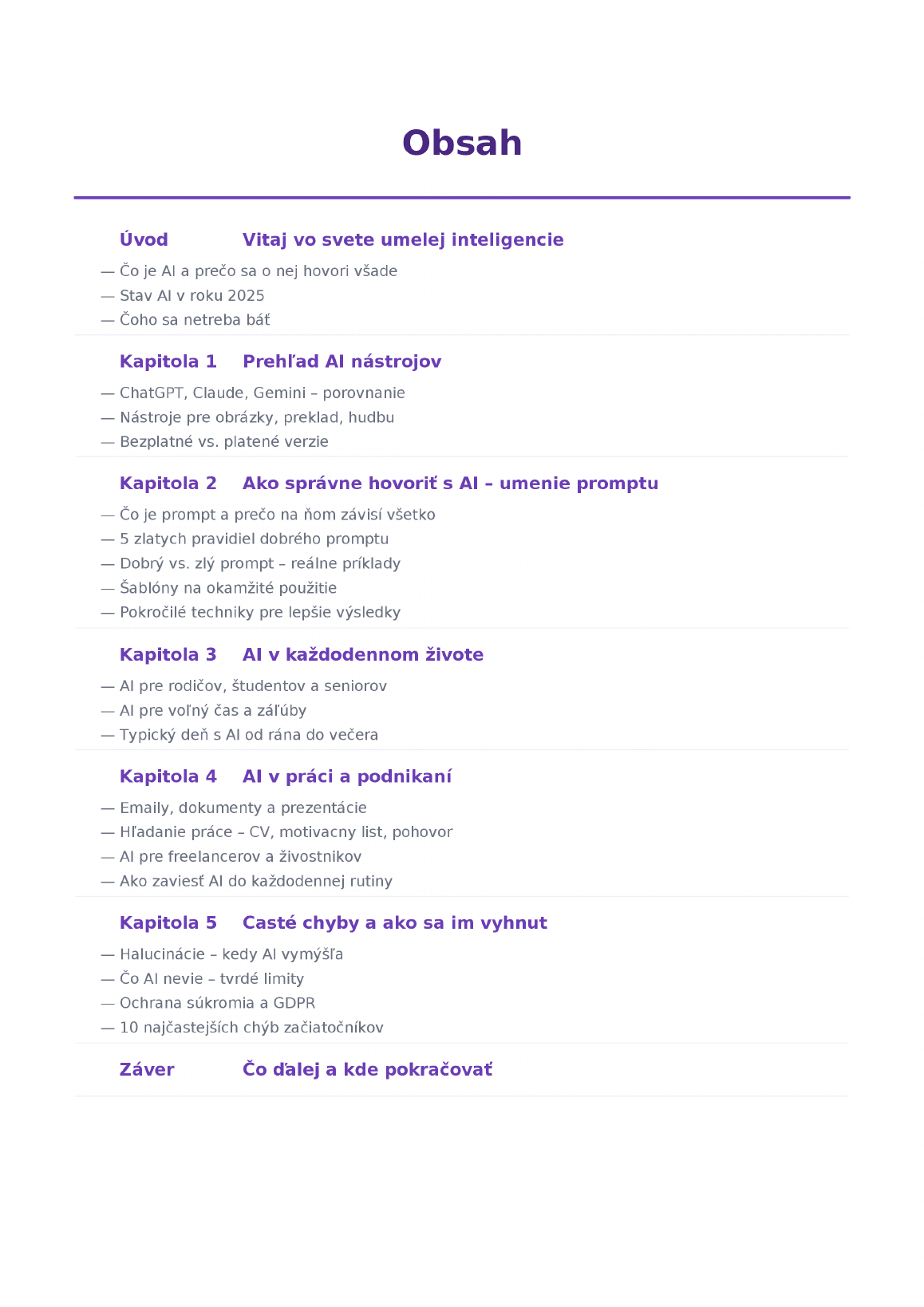 Ukážka ebooku – obsah